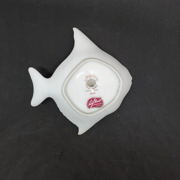 Vintage Lefton Striped Fish Trinket Dish AJ170 - Picture 2 of 9